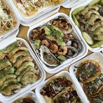 Mariscos La Morena - Full Spread - Food Trucks Near Me - San Diego, California Mariscos La Morena - Full Spread - Food Trucks Near Me - San Diego, California