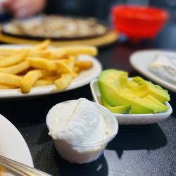 Casa Grande Mexican Restaurant - Shrimp a la Diabla comes with avocado & sour cream on the side :)...
