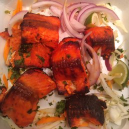 Tough and fishy Tandoori Salmon