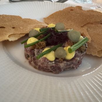 The Main Dining Room - Wagyu beef tenderloin tartare ($30) - American Near Me - White Sulphur Springs, West Virginia The Main Dining Room - Wagyu beef tenderloin tartare ($30) - American Near Me - White Sulphur Springs, West Virginia
