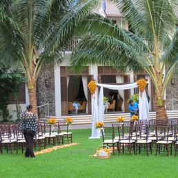 Our wedding ceremony site with the Chiavari chairs we rented. Our wedding ceremony site with the Chiavari chairs we rented.