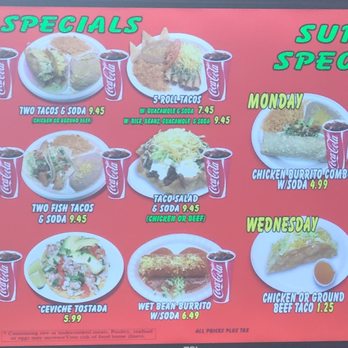 Viva El Taco - Daily Specials Menu - Mexican Near Me - Las Vegas, Nevada Viva El Taco - Daily Specials Menu - Mexican Near Me - Las Vegas, Nevada