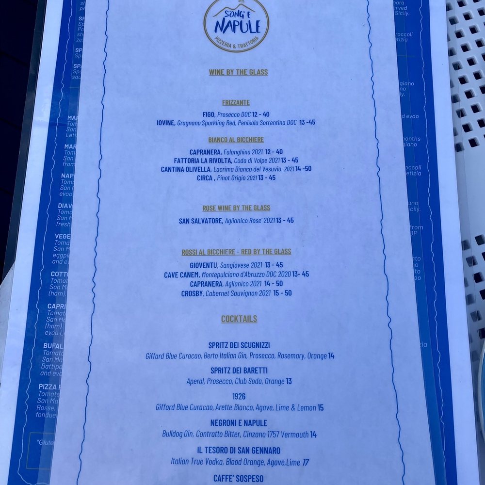 Song E Napule - Rutherford - Menu - Pizza Near Me - Rutherford, New Jersey