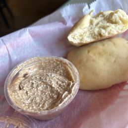 Under cooked rolls and weird butter