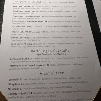 The Post Hotel Dining Room - Cocktails - Canadian (New) Near Me - Lake Louise, Alberta