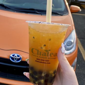 Cha Tea - Passion green tea with boba - Coffee & Tea Near Me - Mesa, Arizona