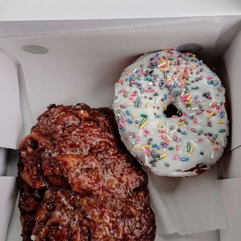 Legendary Doughnuts - Pictured: Apple fritter & Leonardo Da Vinci sprinkled doughnuts - Donuts Near Me - Puyallup, Washington