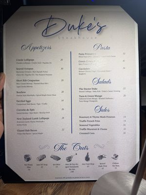 Menu photo 1 Duke's Steakhouse Metuchen, NJ