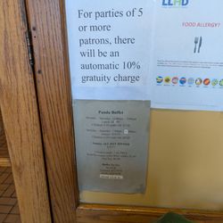 Panda Buffet - The prices as of Feb 2026.