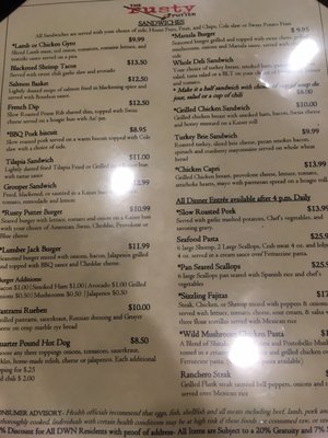 Menu photo 1 The Rusty Putter Ave Maria, FL Menu photo 1 The Rusty Putter Ave Maria, FL