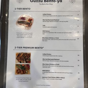 Guzzu Bento-ya - March 2026 Menu - Japanese Near Me - Los Angeles, California