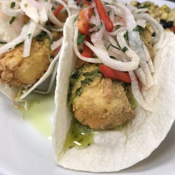 Burtons Grill & Bar - Fish tacos with a chili lime vinaigrette (the fish sandwich is divine as well) - New American Near Me - Mount Pleasant, South Carolina