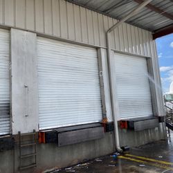 Under Pressure Power Washing - Getting some Grime off some Roll Up Doors at the FedEx Freight Truck Depot