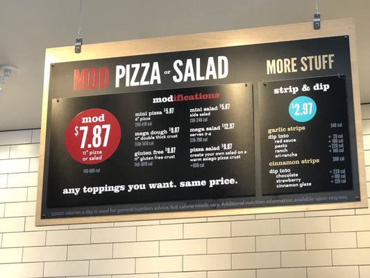 Menu photo 7 MOD Pizza Schaumburg, IL