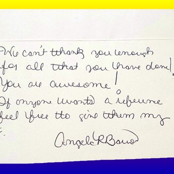 Allicadabra - Handwritten Thank you from Angela. - Home Organization Near Me