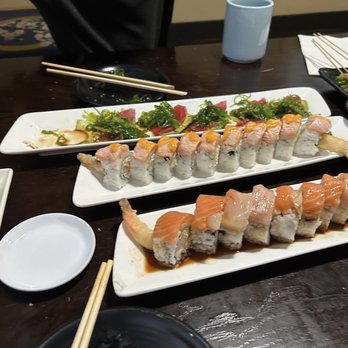 Hinotez - Skid Roll, Nabe Roll, Tuna Poke Sashimi, Beef skewer, Salmon Nigiri - Japanese Near Me - San Diego, California Hinotez - Skid Roll, Nabe Roll, Tuna Poke Sashimi, Beef skewer, Salmon Nigiri - Japanese Near Me - San Diego, California