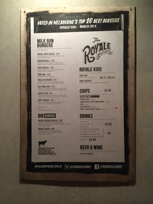 Menu photo 2 The Royale Brothers Brighton, VIC