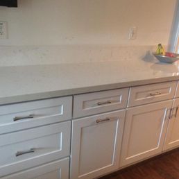 New cabinets and quartz top.