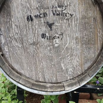 Owen Valley Winery - a wooden barrel in the garden - Wineries Near Me - Spencer, Indiana Owen Valley Winery - a wooden barrel in the garden - Wineries Near Me - Spencer, Indiana