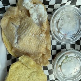Disappointment in flounder sandwich. The picture speaks for itself. Does that look good? Disappointment in flounder sandwich. The picture speaks for itself. Does that look good?