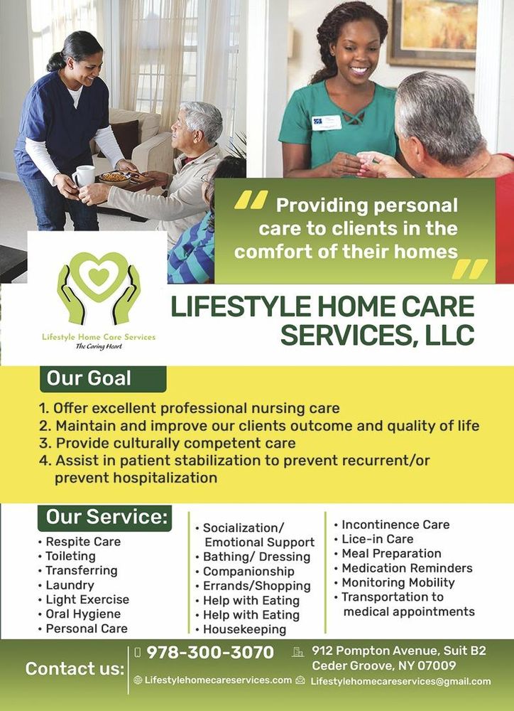 LIFESTYLE HOMECARE SERVICES Updated August 2024 Cedar Grove, New
