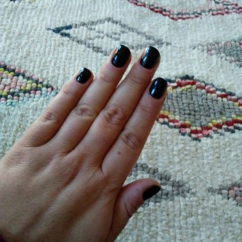 Venice Nails Spa - Black gel mani by Hugh. Just in time for Halloweenie! - Nail Salons Near Me - Eden Prairie, Minnesota Venice Nails Spa - Black gel mani by Hugh. Just in time for Halloweenie! - Nail Salons Near Me - Eden Prairie, Minnesota