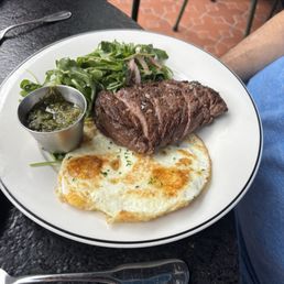 Steak and eggs with chimichurri Steak and eggs with chimichurri