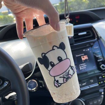 Moo Moo - Lavender jasmine milk tea with agar boba - Coffee & Tea Near Me - Elk Grove, California