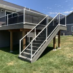 MHS Decking  - Armadillo composite decking with Preferred aluminum railings