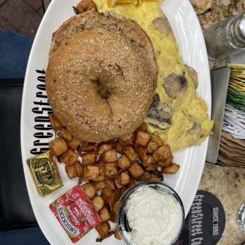 Greenstreet Cafe - Mushroom and cheese omelette - Breakfast & Brunch Near Me - Miami, Florida Greenstreet Cafe - Mushroom and cheese omelette - Breakfast & Brunch Near Me - Miami, Florida