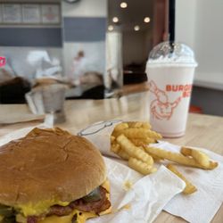 Burger Boy - Working Man Special w/ Strawberry Shake