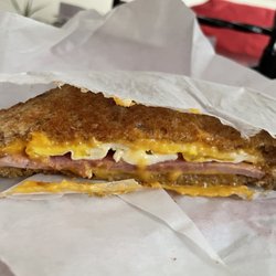 The Red Onion - Breakfast sandwich with ham