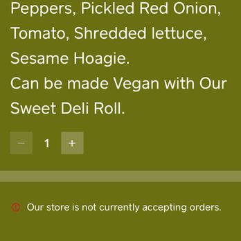 The Saint Sandwich Shop - showing that the website was not taking orders - Sandwiches Near Me - Oakland, California
