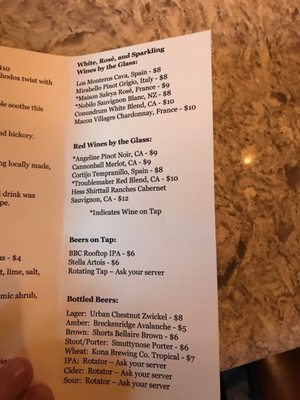 Menu photo 5 C3 Bar Bloomington, IN