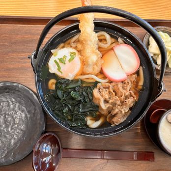 Tendon Kohaku - Kohaku dashing stock udon soup served with soup & salad - Japanese Near Me - Bellevue, Washington Tendon Kohaku - Kohaku dashing stock udon soup served with soup & salad - Japanese Near Me - Bellevue, Washington