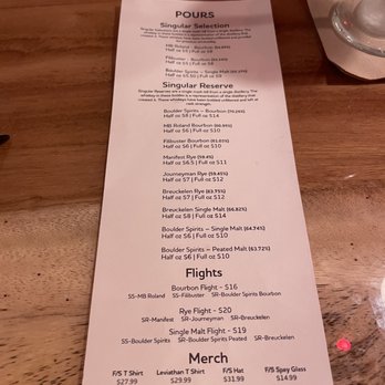Forward Slash - Bourbon Menu - Distilleries Near Me - Winter Park, Florida