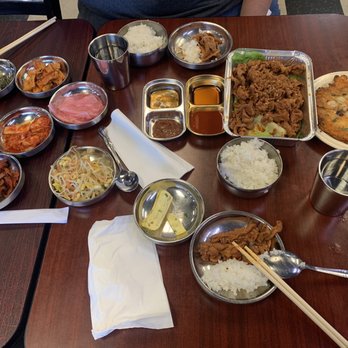 ToBang - Combo D with spicy pork, seafood pancake and all the sides - Korean Near Me - Santa Clara, California ToBang - Combo D with spicy pork, seafood pancake and all the sides - Korean Near Me - Santa Clara, California
