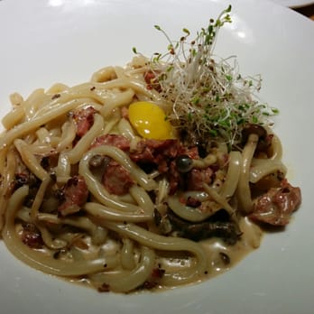 Inspire Restaurant - Udon carbonara. It was okay, but on the heavy side for me. - Asian Fusion Near Me - Markham, Ontario Inspire Restaurant - Udon carbonara. It was okay, but on the heavy side for me. - Asian Fusion Near Me - Markham, Ontario