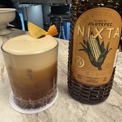 Imagine an espresso martini but with Corn Liqueur.