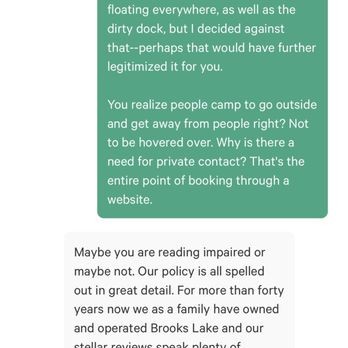 Brooks Lake Recreation Park - Snarky owner telling me I should have contacted them privately about my issues with our stay. - Parks Near Me - Conyers, Georgia