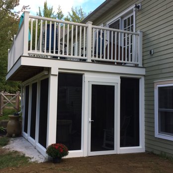Vermont Mountain Construction - The clients wanted a dry screen porch under their new deck. Made possible With the help of Trex rainescape system - General Contractors Near Me Vermont Mountain Construction - The clients wanted a dry screen porch under their new deck. Made possible With the help of Trex rainescape system - General Contractors Near Me