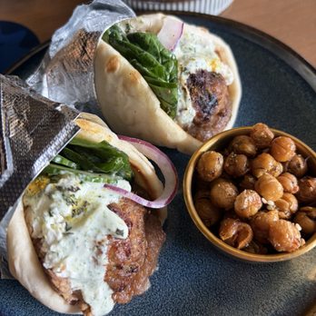 Blue Nest  - Lamb shawarma- great flavor balance. Loved the fried chickpeas!  Had to show them, too. - Coffee & Tea Near Me - Applewood, Colorado