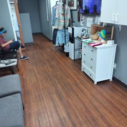 Spark Project Collective - Waiting area, loved that Impractical Jokers was on