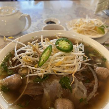 Langley Vietnamese Cuisine - a bowl of soup with meat and veggies - Vietnamese Near Me - Langley, British Columbia