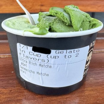 Matsu Matcha - Gelato in cup - ultra rich matcha and genmaicha matcha - Desserts Near Me - Pleasanton, California