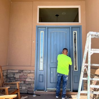 H3 Painting - One of our crews working on a solid door transformation! - Painters Near Me - Phoenix, Arizona