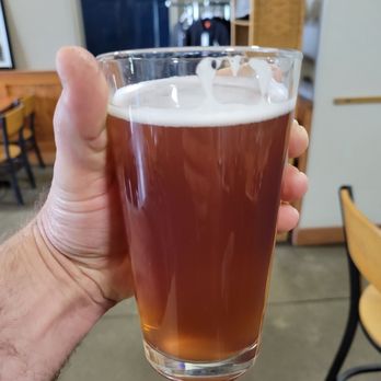 Angry Hog Brewery & Taproom - a hand holding a glass of beer - Breweries Near Me - Austin, Minnesota