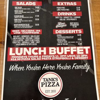 Tank's Pizza - menu - Pizza Near Me - San Antonio, Texas Tank's Pizza - menu - Pizza Near Me - San Antonio, Texas