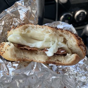 How You Brewin - Bacon egg and cheese on an everything bagel - Coffee & Tea Near Me - Surf City, New Jersey