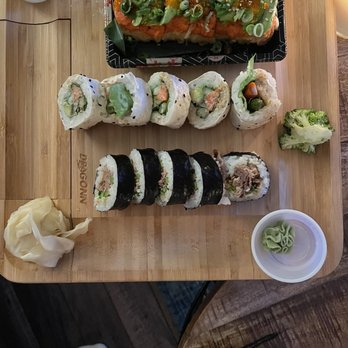 Sushi Den - Wagyu Kobe Beef Roll, spicy Tuna Firecracker Roll, Vegetable Tempura Roll 5pc - Japanese Near Me - Denver, Colorado Sushi Den - Wagyu Kobe Beef Roll, spicy Tuna Firecracker Roll, Vegetable Tempura Roll 5pc - Japanese Near Me - Denver, Colorado